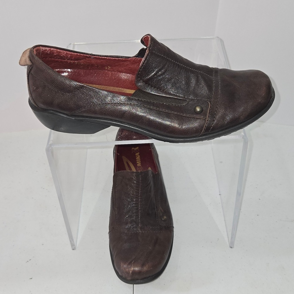 Romika Mokassetta 26002 Brown Leather Slip On Loafer Womens Size 38 Comfort Shoe